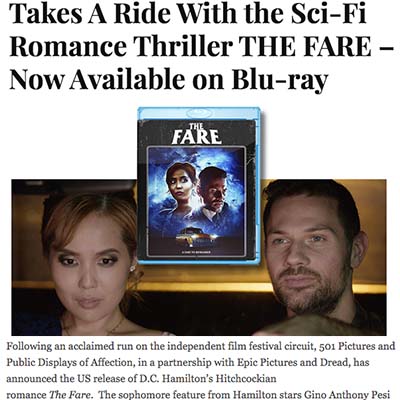 Takes A Ride With the Sci-Fi Romance Thriller THE FARE – Now Available on Blu-ray